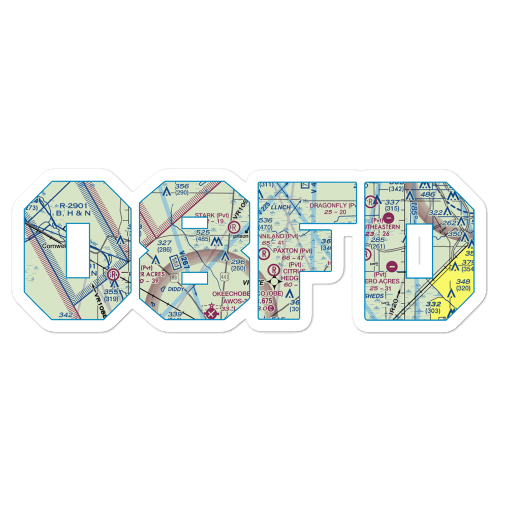 Sunniland Ranch Airport (08FD) VFR Sectional Sticker 