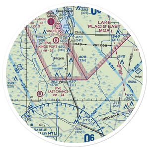 J. H. Hendrie Farms Airport (08FL) VFR Sectional Sticker (30 mile)