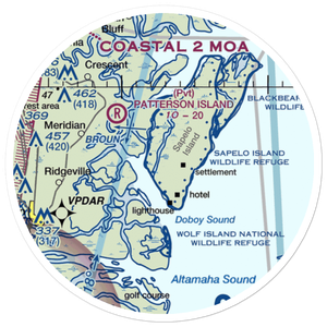Sapelo Island Airport (08GA) VFR Sectional Sticker (20 mile)