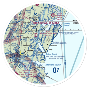 Sapelo Island Airport (08GA) VFR Sectional Sticker (30 mile)