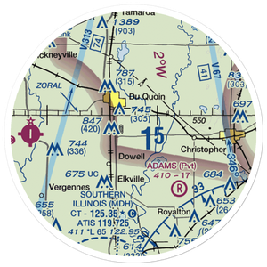 Hemmer RLA Restricted Landing Area (08IS) VFR Sectional Sticker (20 mile)