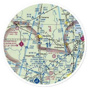 Hemmer RLA Restricted Landing Area (08IS) VFR Sectional Sticker (30 mile)