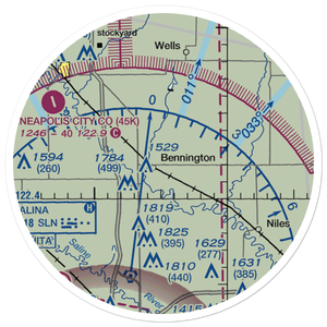 Alderson Airport (08KS) VFR Sectional Sticker (20 mile)