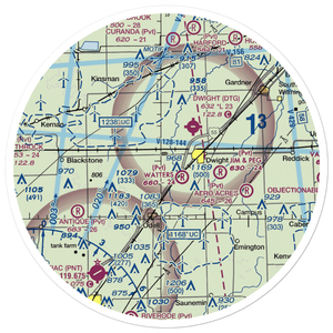 Sauer Airport (08LL) VFR Sectional Sticker (30 mile)