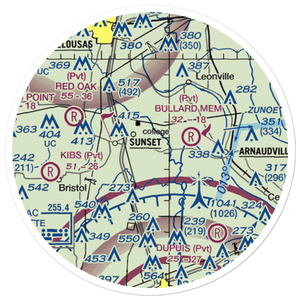 Aeleron Airport (08LS) VFR Sectional Sticker (20 mile)