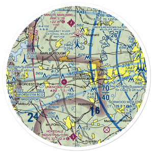 Wormid Airport (08MA) VFR Sectional Sticker (30 mile)