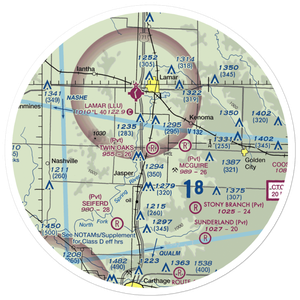 Twin Oaks Airport (08MO) VFR Sectional Sticker (30 mile)