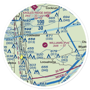 Williams Field (08MS) VFR Sectional Sticker (20 mile)