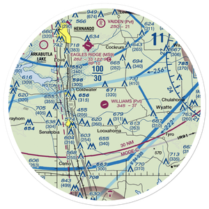 Williams Field (08MS) VFR Sectional Sticker (30 mile)