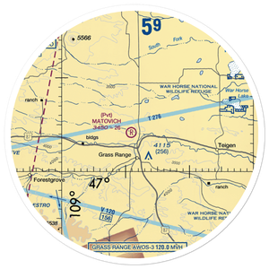 Matovich Airport (08MT) VFR Sectional Sticker (30 mile)