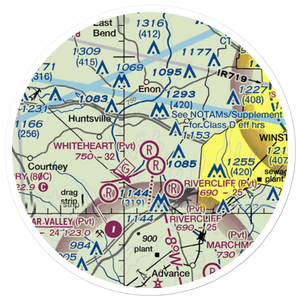 Whiteheart Farm Airport (08NC) VFR Sectional Sticker (20 mile)