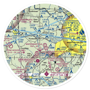 Whiteheart Farm Airport (08NC) VFR Sectional Sticker (30 mile)