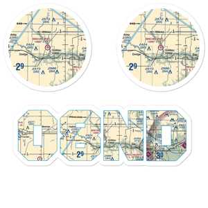 Brecht Strip (08ND) VFR Sectional Sticker Pack