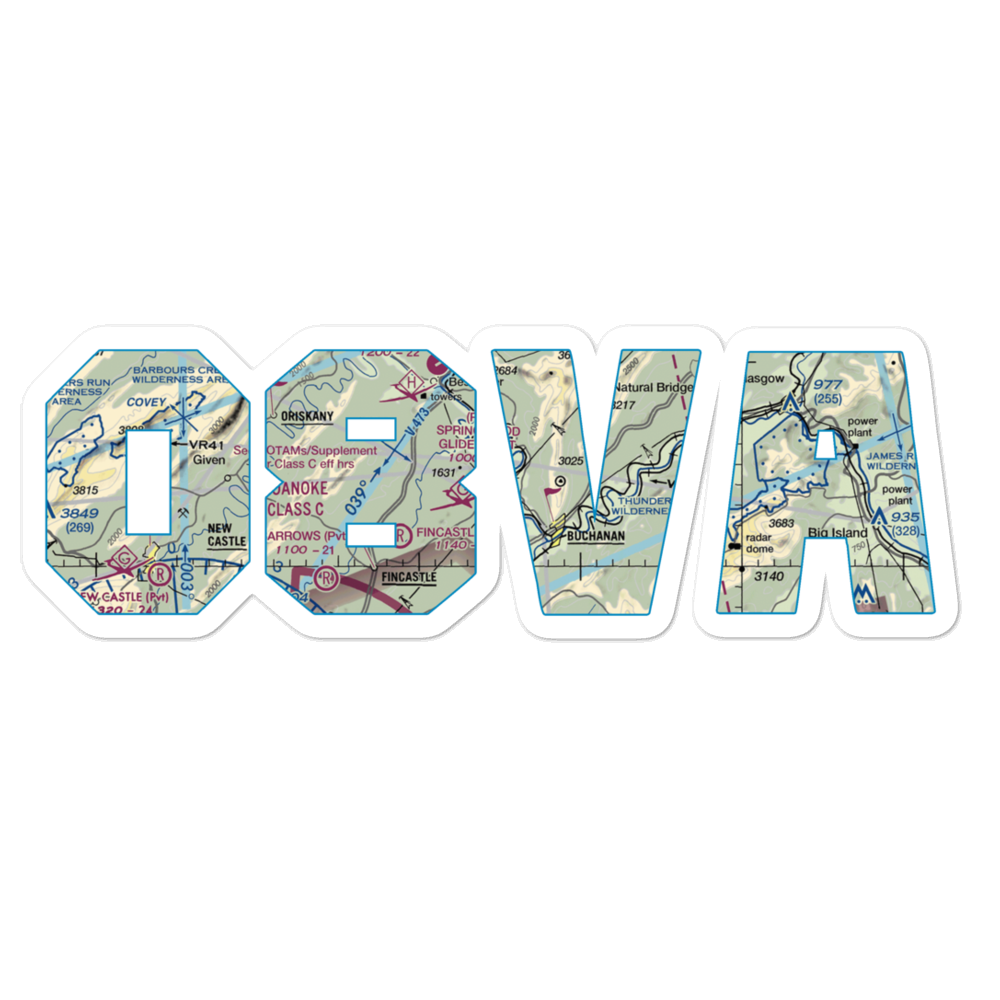Springwood Airstrip (08VA) VFR Sectional Sticker 