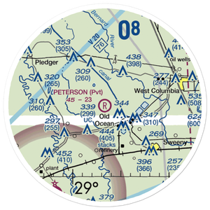Peterson Airport (08XS) VFR Sectional Sticker (20 mile)