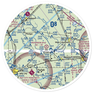 Peterson Airport (08XS) VFR Sectional Sticker (30 mile)