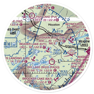 West Beaver Airport (09AK) VFR Sectional Sticker (20 mile)