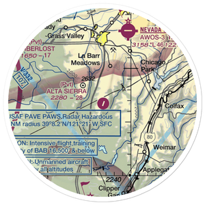 Alta Sierra Airport (09CL) VFR Sectional Sticker (20 mile)