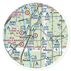 Cheryl-Lane Landings Airport (09FD) VFR Sectional Sticker (20 mile)