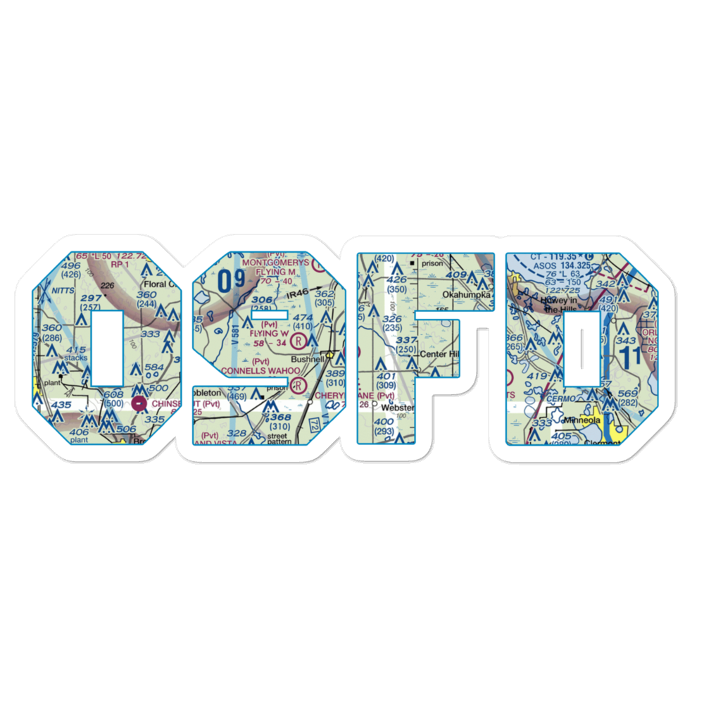 Cheryl-Lane Landings Airport (09FD) VFR Sectional Sticker 