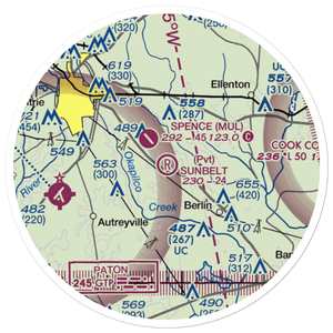 Sunbelt Strip (09GA) VFR Sectional Sticker (20 mile)