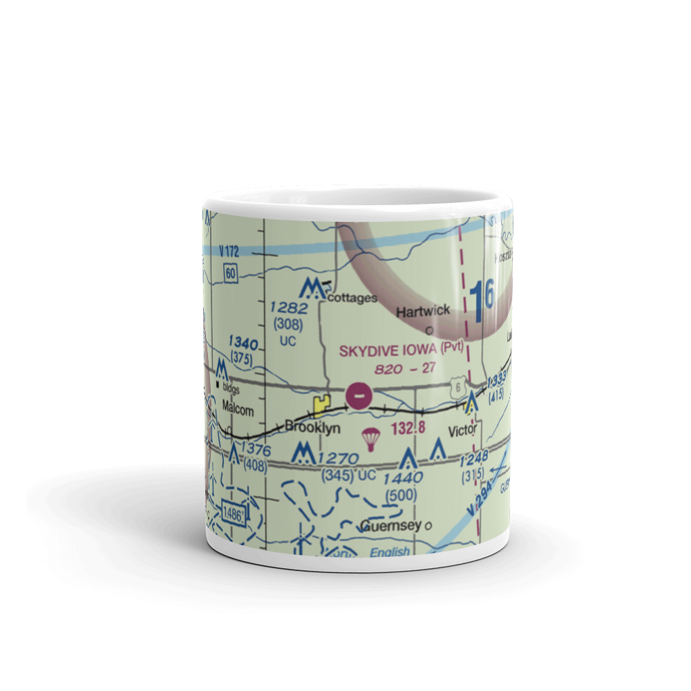 Skydive Iowa Airport (09IA) VFR Sectional  Mug 