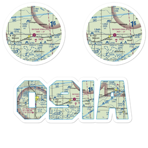 Skydive Iowa Airport (09IA) VFR Sectional Sticker Pack