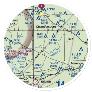 Gibbons Field (09II) VFR Sectional Sticker (20 mile)