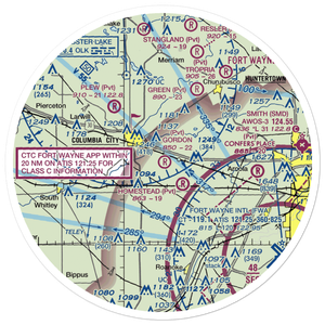 Gordon Airport (09IN) VFR Sectional Sticker (30 mile)