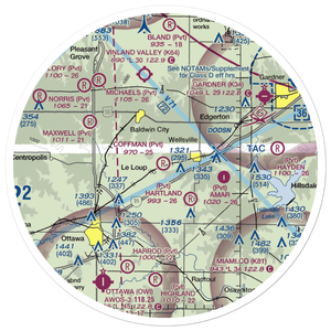 Coffman Airport (09KS) VFR Sectional Sticker (30 mile)