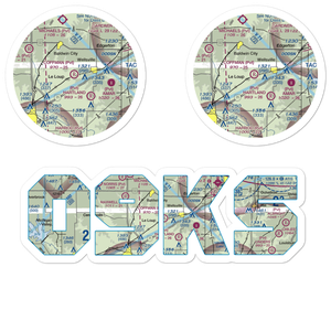 Coffman Airport (09KS) VFR Sectional Sticker Pack
