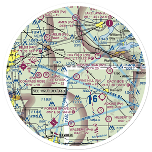 Pine Hill Airport (09LL) VFR Sectional Sticker (30 mile)