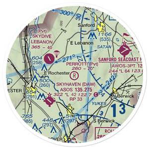 Perrotti Skyranch Airfield (09ME) VFR Sectional Sticker (20 mile)