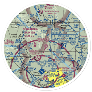 Hogue Farm Airport (09MO) VFR Sectional Sticker (30 mile)