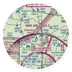 William Irving Lewis Airport (09NC) VFR Sectional Sticker (20 mile)