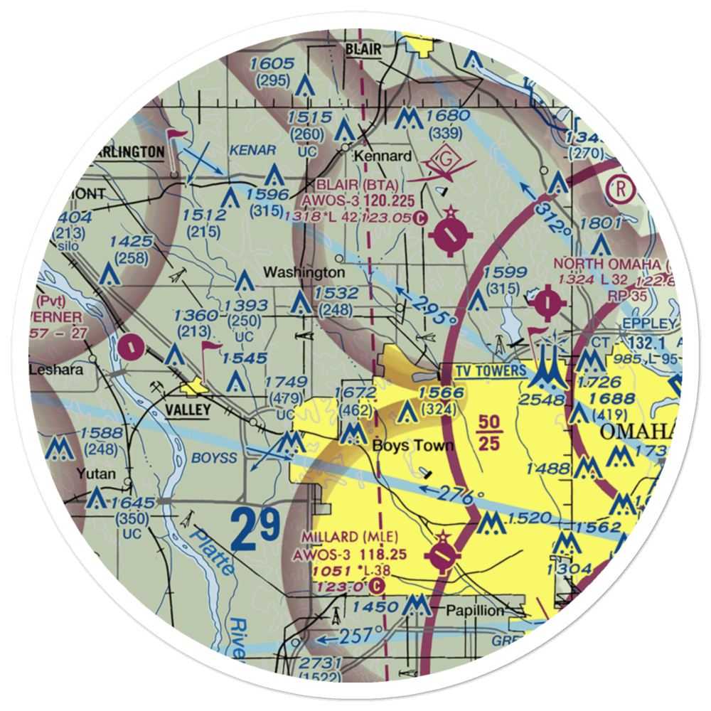 Summer Hill Farm Airport (09NE) VFR Sectional Sticker (30 mile) 