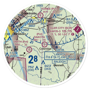 Dakota Air Ranch Airport (09NR) VFR Sectional Sticker (20 mile)