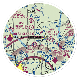 Ragtime Aerodrome (09OK) VFR Sectional Sticker (20 mile)