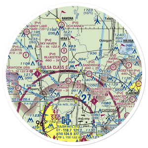 Ragtime Aerodrome (09OK) VFR Sectional Sticker (30 mile)