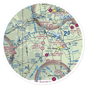 Running M Ranch Airport (09TE) VFR Sectional Sticker (30 mile)