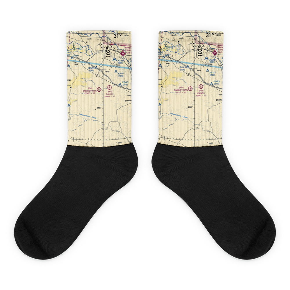 Smokey Mtn Ranch Airport (09TX) VFR Sectional Socks 