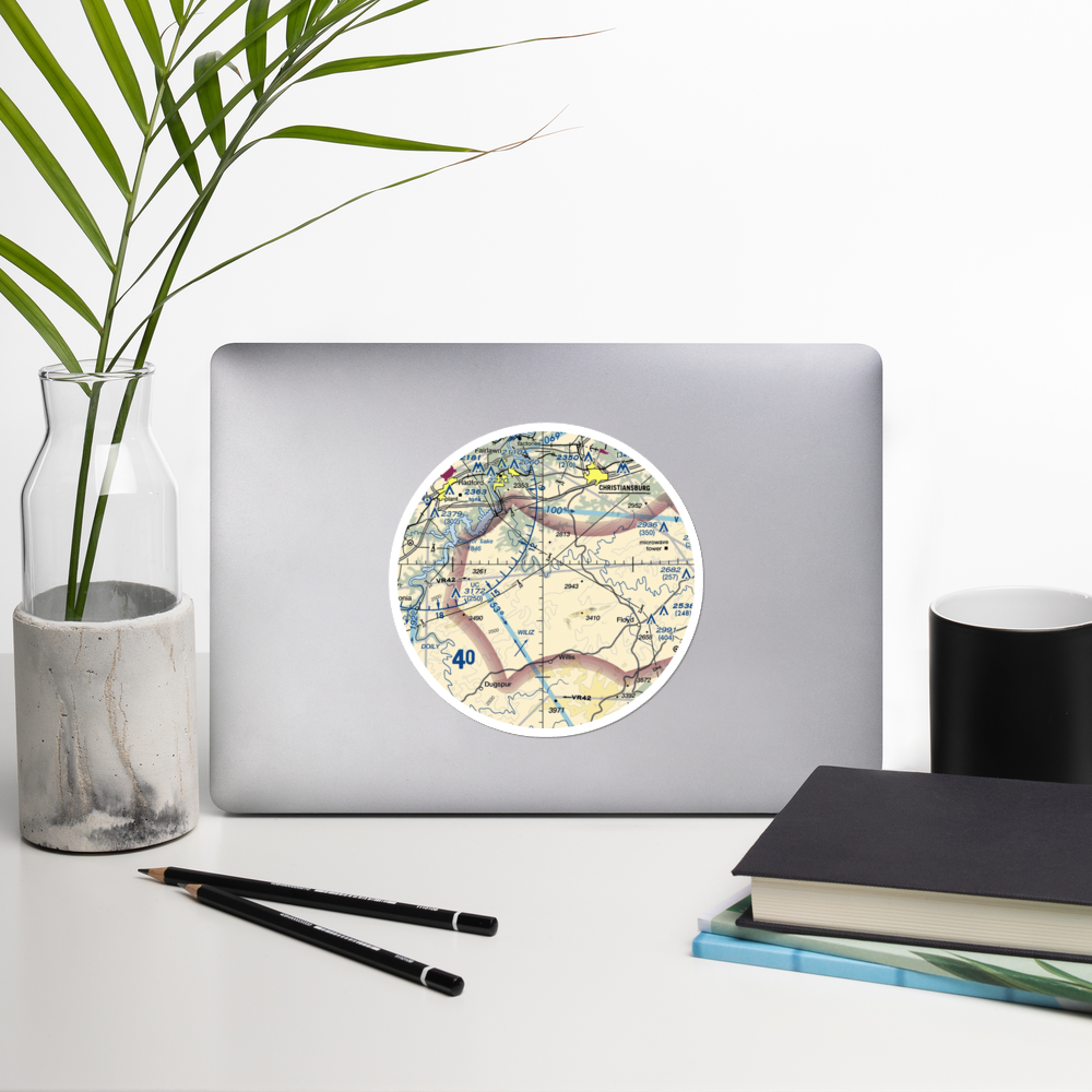 Alum Ridge STOLport (09VA) VFR Sectional Sticker (30 mile) 