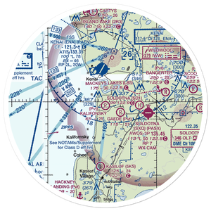 Kalifonsky Meadows Airport (0AA7) VFR Sectional Sticker (30 mile)