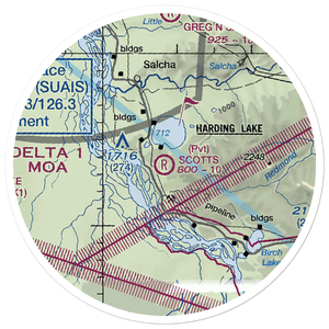 Scotts Airport (0AK0) VFR Sectional Sticker (20 mile)