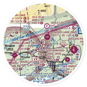 Anderson Lake Airport (0AK1) VFR Sectional Sticker (20 mile)