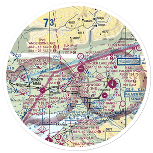 Anderson Lake Airport (0AK1) VFR Sectional Sticker (30 mile)