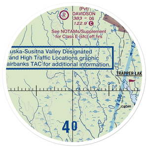 Parker Lake Airport (0AK3) VFR Sectional Sticker (20 mile)