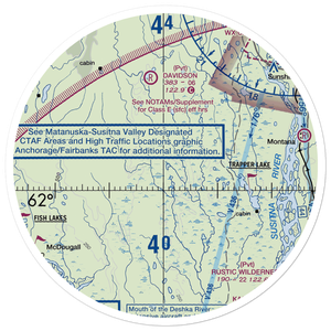 Parker Lake Airport (0AK3) VFR Sectional Sticker (30 mile)