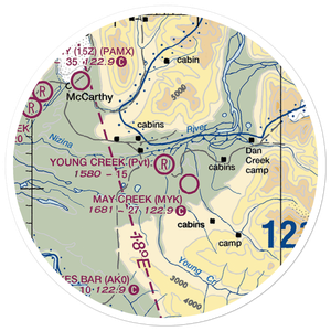 Young Creek Airport (0AK5) VFR Sectional Sticker (20 mile)