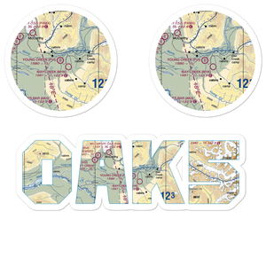 Young Creek Airport (0AK5) VFR Sectional Sticker Pack